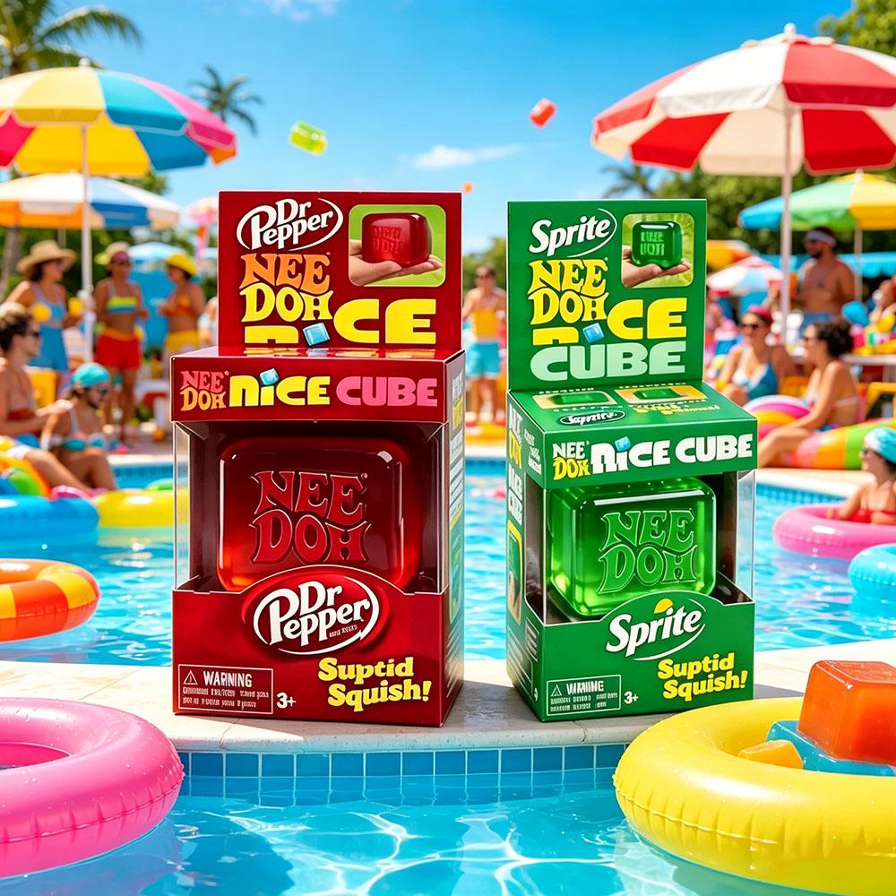 Schylling Needoh Nice Cube Giocattolo Sensoriale Antistress Puzzle da Schiacciare Blocco per Scaricare la Tensione Souvenir per Bambini Giocattolo Educativo