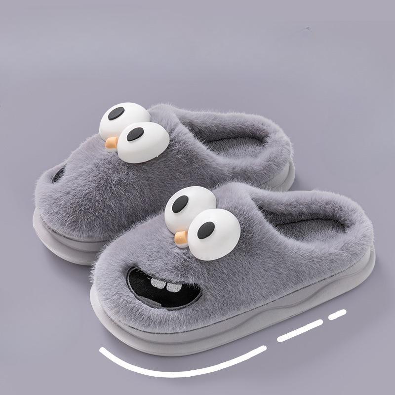 

Новые хлопковые туфли, Нескользящие и теплые для дома, Плюшевые тапочки, Женская обувь Fits 43-44 серый