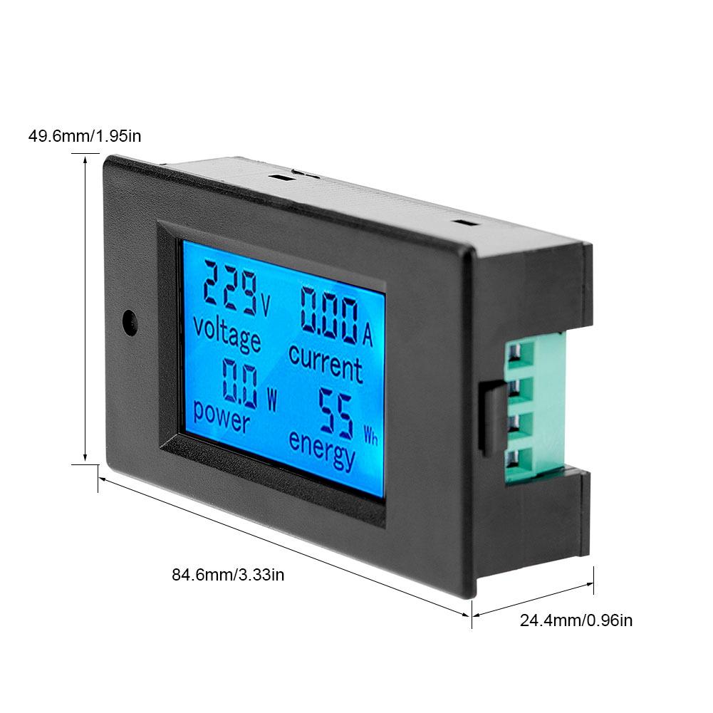 100A AC 80~260V Digital Power Meter Monitor Voltage KWh Watt Voltmeter Ammeter