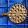 Egg Serving Tray, Wooden Storage Container For Appetizers, Party Platter For 24 Eggs, Bamboos Wood