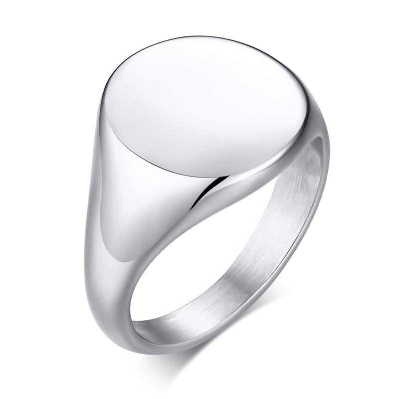 

Rose Gold Color Pinky Signet Ring for Women ,Stamp Seal Ring Valentine s Day Gift US Ring Size 06