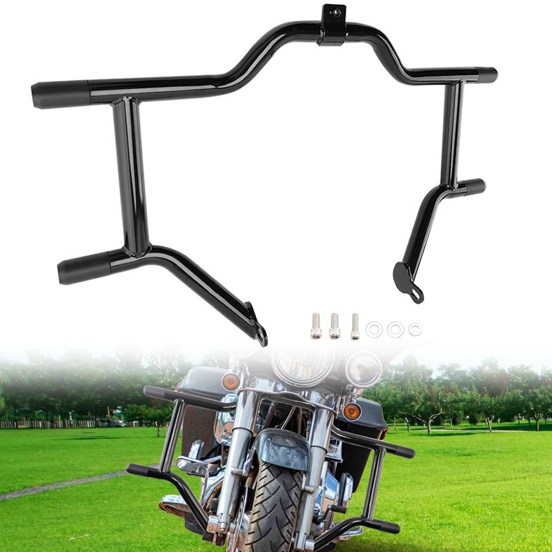 

Motorcycle Front Engine Guard For Harley Touring Street Glide Road King Electra Glide 97-08 Crash Bar Highway Protection Black чёрный