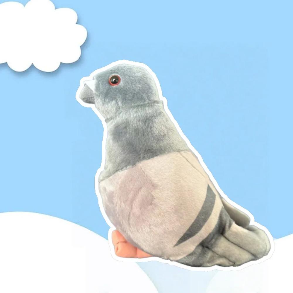 20cm Kawaii Simulated Gray Pigeon Plush Toy Cute Soft Stuffed Animals Plush Dove Bird Doll Collection Model Gifts Home Décor