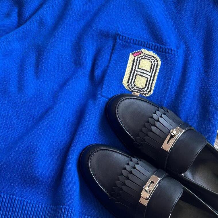 Small Gold Buckle Fringed Leather Female Lazy British Small Leather Shoes Flat Shoes Single Shoes