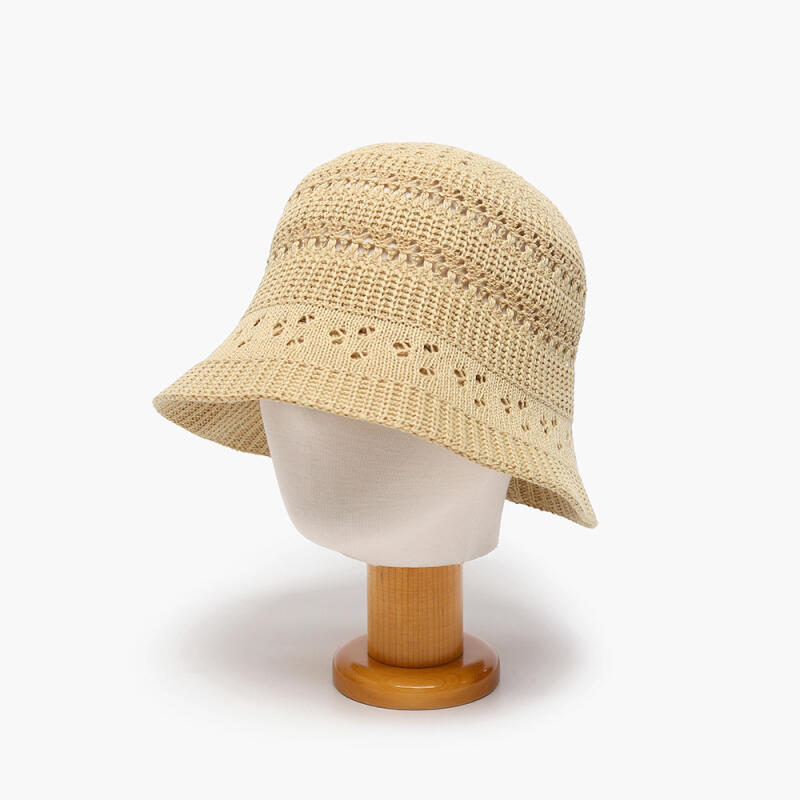 Женская летняя шляпа-ведро с перфорацией, хлопковая шляпа с регулируемым ремешком black