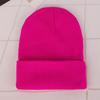 Unisex Fluorescent Acrylic Beanie – European and American Candy Color Knit Hat for Autumn and Winter