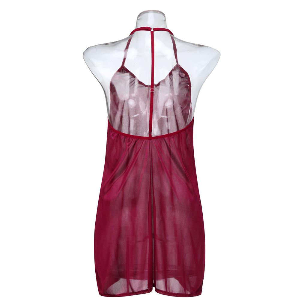 Women Sexy Satin Sleepwear Babydoll Lingerie Nightdress Pajamas