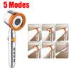 5 Modes Bathroom Shower Head Portable High Pressure Powerful Rain ShowerHead Explosion-proof and Drop-proof Universal Shower Set