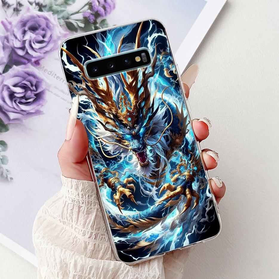 For Samsung Galaxy S10 S10e S10+ Case Luxury Love Heart Painted Cover Soft Slim Phone Case For Samsung S10 Plus S 10 S10e Fundas