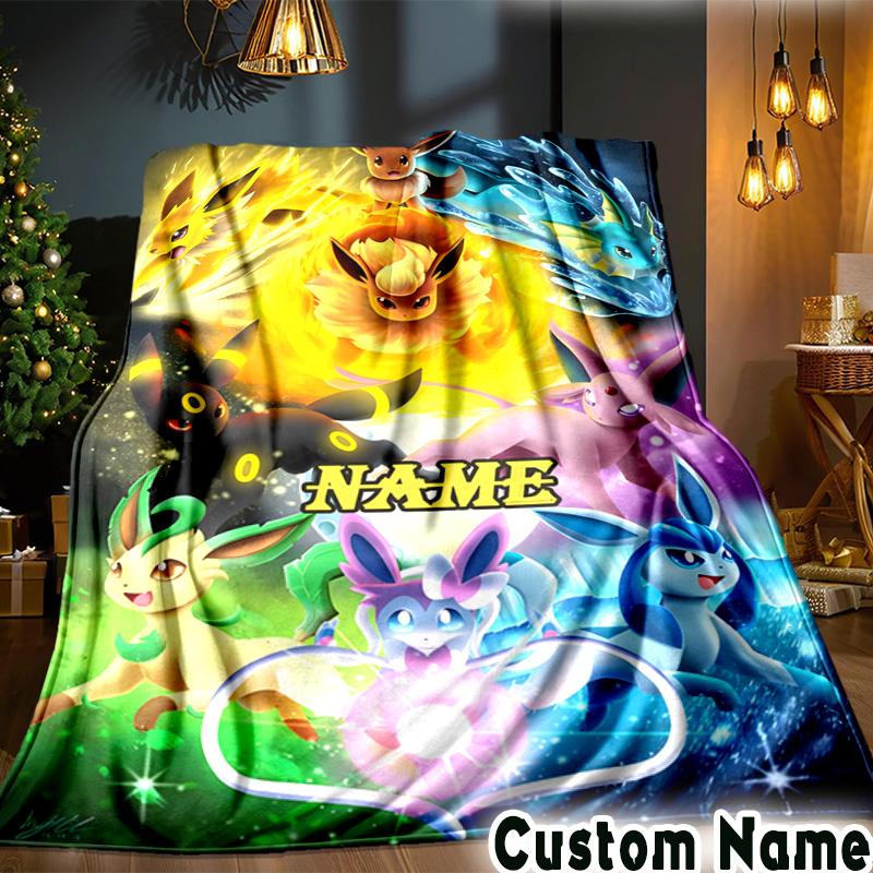 Custom Name Pika Blanket Bedding Blanket Picnic Blanket for Women Men, Throw Blankets for Couch Bed, Christmas and Halloween Gifts