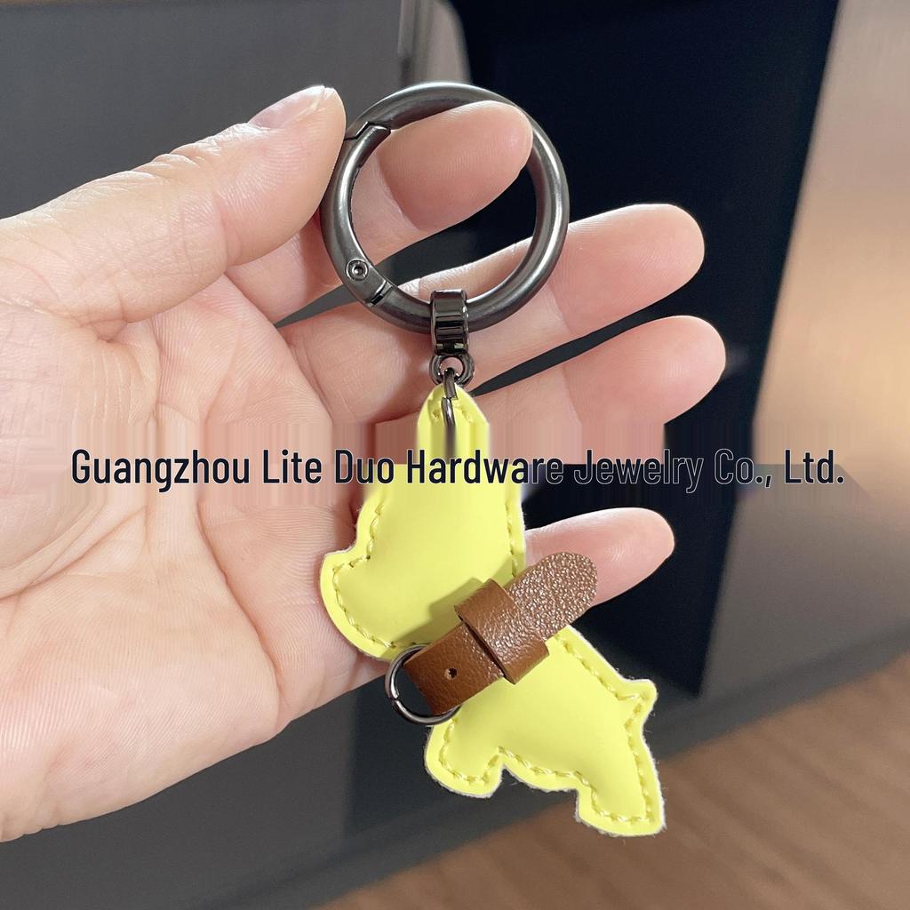 Handmade French Bulldog Pendant: Cute, High-Grade Keychain Accessory for Couples