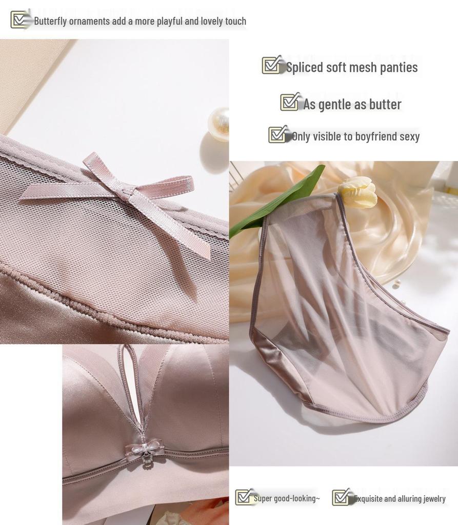 Original Luminous Satin Uplift Bra: Wire-Free, Adjustable, Side Support, Beautiful Shaping