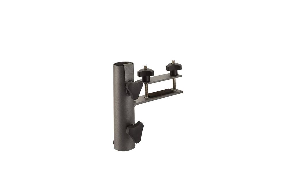 Garden Umbrella Holder with Horizontal Mount for Flat Railings - Platinum Black Homms