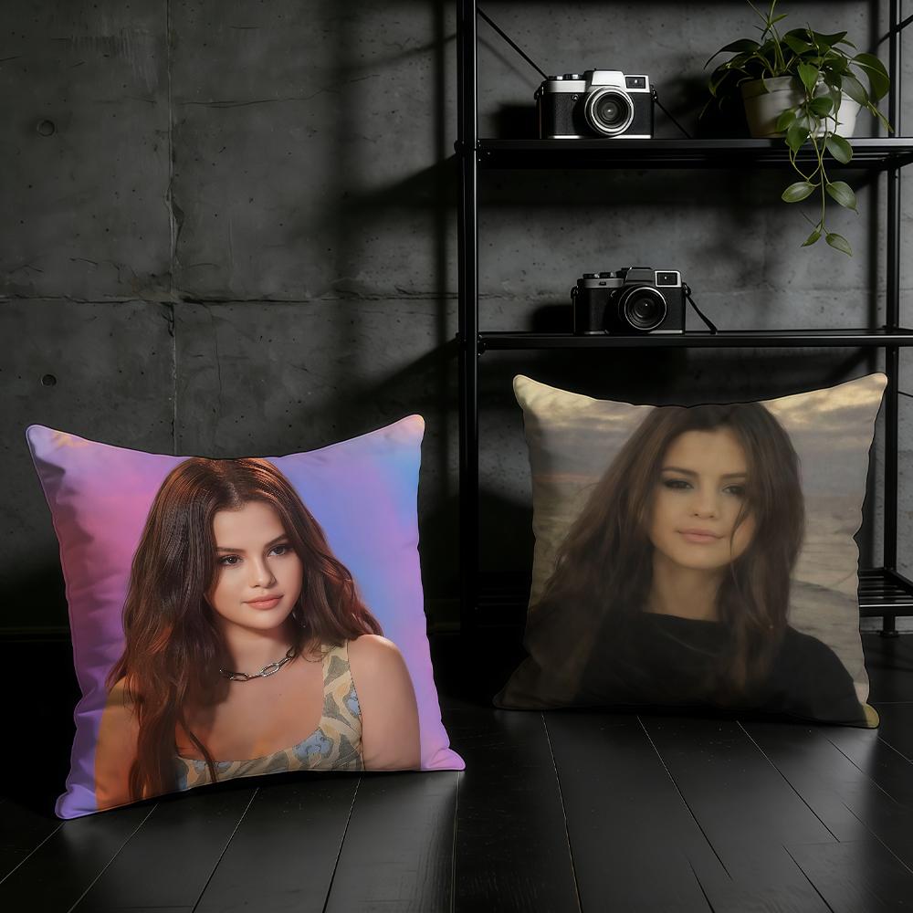 Singer S-Selena G-Gomez-ES cushion cover Home Office Birthday Anniversary Gifts Soft Skin Friendly Cushion Cover