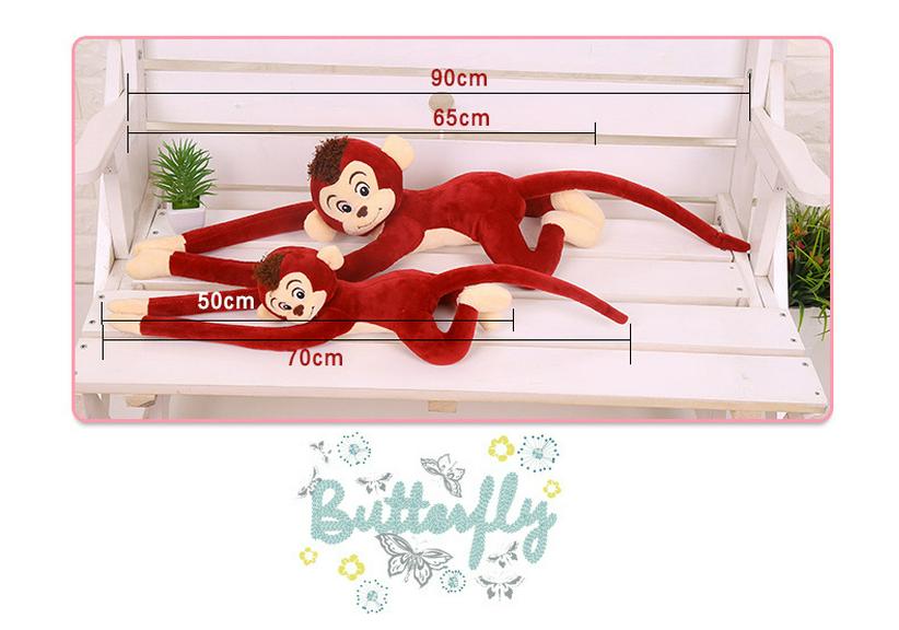 Hanging Howler Monkey Plush Dolls - Long-Armed Banana Monkey Toys for Weddings & Creative Play