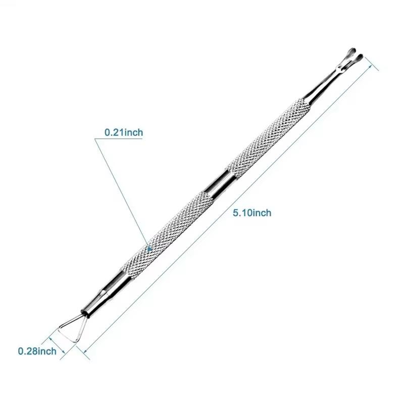 Double Head Cuticle Pusher Gel Nail Removal Tool Nail Dirt Cleaning Dead Skin Push Nail Pusher Manicure Tools Stainless Steel