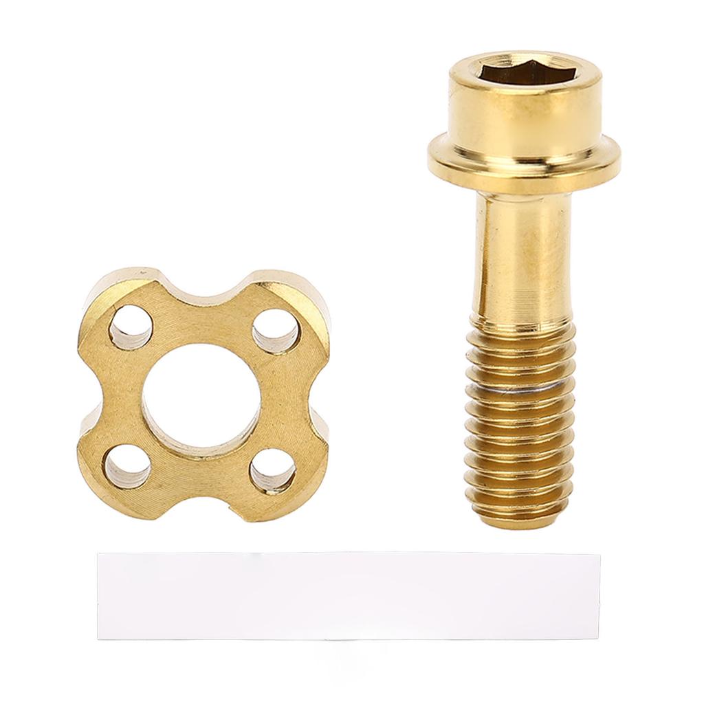 Front Derailleur Screw Gasket Ti Alloy Fixed Set Kit Arc Half Moon Washer Hallow Gold