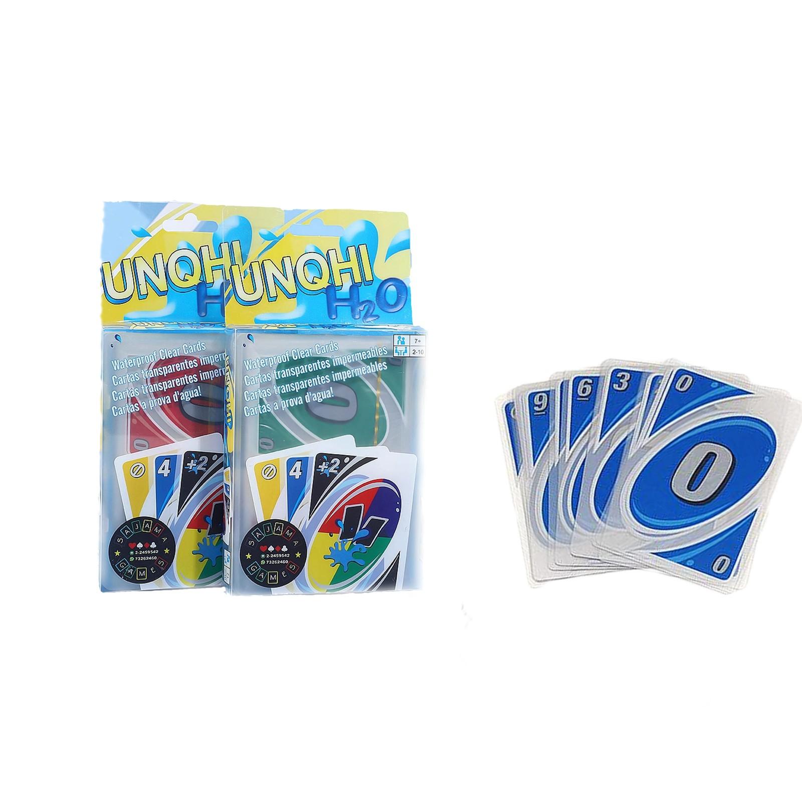 

UNQHI Акриловая Водонепроницаемая Материальная Настольная Игра - Подходит для 2-10 игроков, в возрасте 7 лет и старше. Карточная игра на сопоставление цветов и чисел. One Size