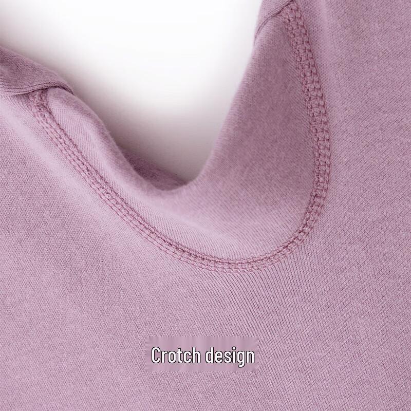 Ersong Women's 100% Cotton Thermal Underwear Set, Round Neck, Anti-bacterial & Anti-mite