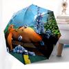 1 Stück Hochwertiger Regenschirm mit Bären- und Eichhörnchen-Thema, Automatisches Öffnen und Schließen, Multifunktionaler Regenschirm G0811280