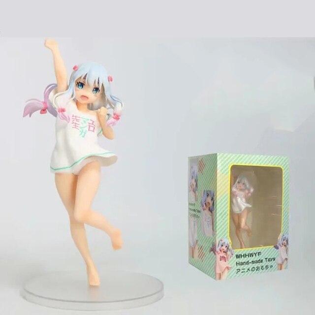24cm Anime Eromanga Figure 1 /7 White Pink Standing Posture Izumi Sagiri Pvc Action Figure Toys Collectible Model Toys Kid Gift