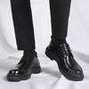 men business formal leather shoes lace up brogue men's casual dress shoes black classic Italian formal oxford men's office shoes