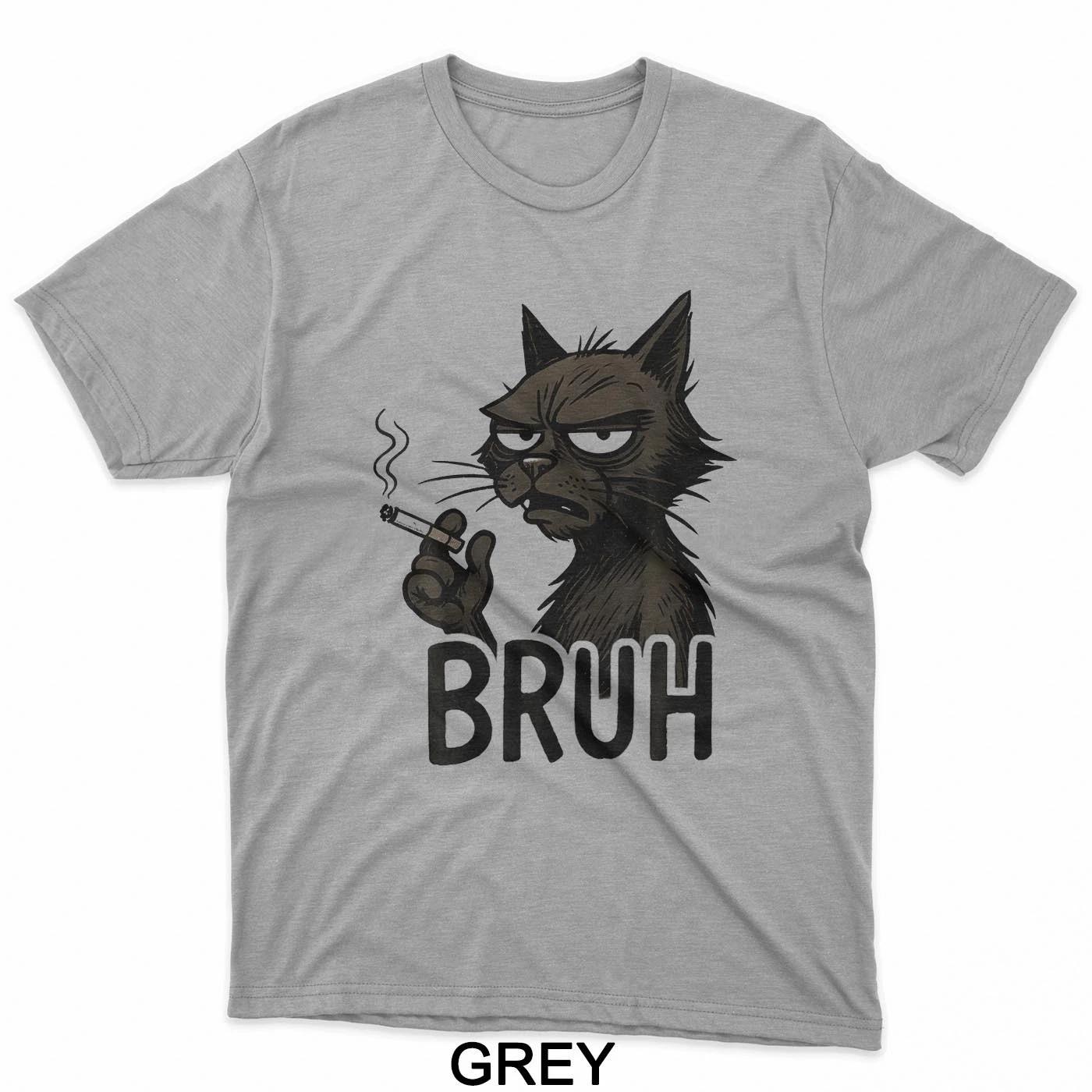 Funny Smoking Cat Cigarette Meme Cat Lover Men T-Shirt 2XL