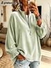 Women's Zip-Up Casual Hoodie with Loose Fit and Drawstring for Fall Winter Daily Wear