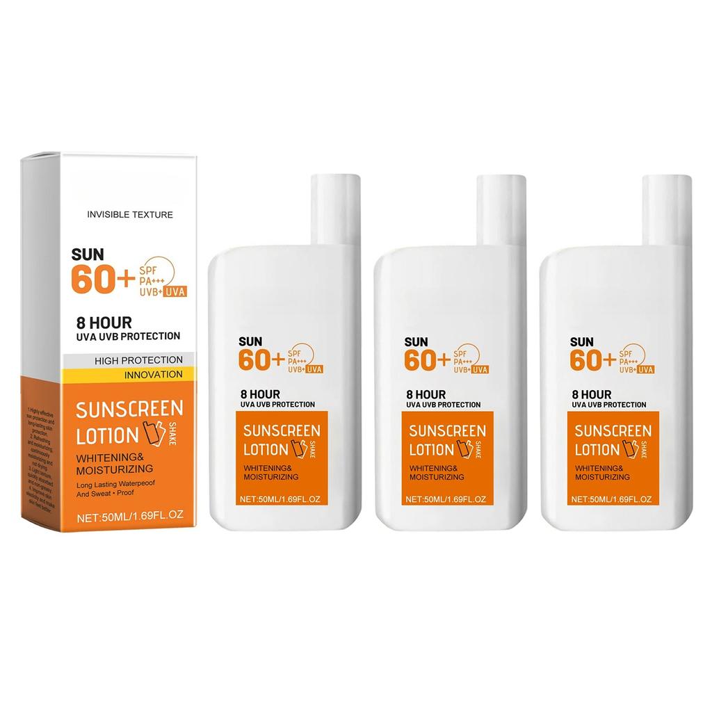 Crema Solar Protectora Spf 60+ Protección UV de Larga Duración Bloqueador Solar Facial Loción Aislante Refrescante Hidratante Productos para el Cuidado de la Piel