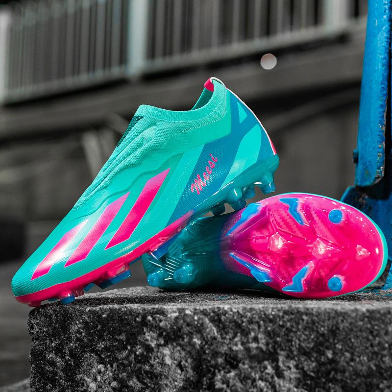Male And Female Teenagers Ag Long Nails Professional Lawn Training Spikes Futsal Football Shoes