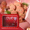 Valentine's Day Candy Box Valentine's Day Treats Container Tinplate Cookie Box With Clear Window For Food Candy Snack Chocolate