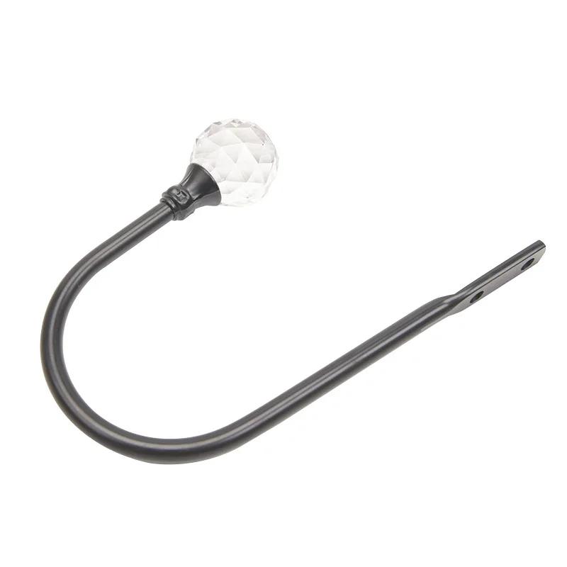 1pc Large Stylish Curtain Hold Back Metal Tie Tassel Arm Hook Loop Holder U Shaped Round Window Wall Decoration Hanger 2024 LS