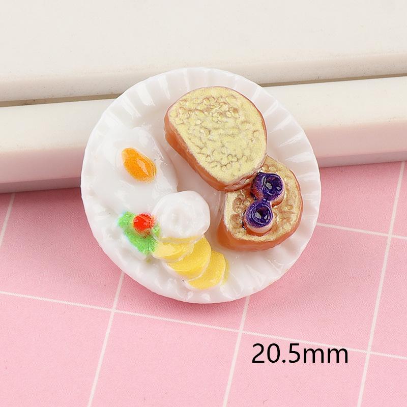 6Pcs Mini Dim Sum Platter Diy Miniature Landscape Fairy Garden Decors Accessories Doll House Ornaments