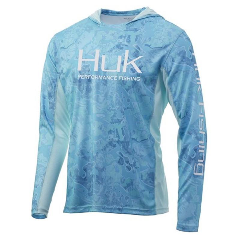 

HUK Fishing Hoodie UPF50 + Breathable Sunscreen Ultraviolet Long-sleeved Suit 6XL