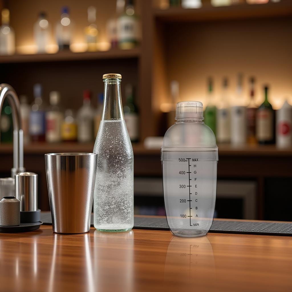 530Ml Cocktail Shaker Leakproof Bar Drink Mixer Hand Shake For Milk Tea Wine Beverage Shaker Cup Cocktail Clear Mixer Cup Pc