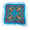 115*115cm Russian Style Square Scarf Women Luxury Floral Print Bandana Traditional Ukrainian Fringed Shawl Babushka Head Wraps
