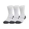Under Armour Crew Socks Unisex 3 Pack White 1379512-100