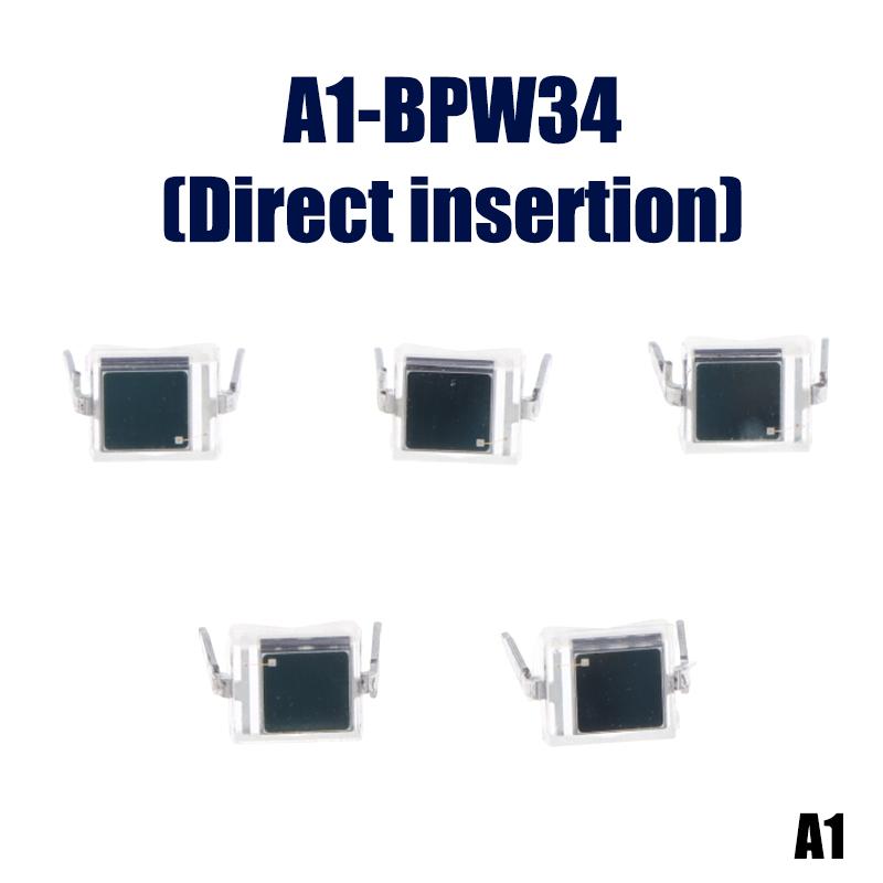 5Pcs Photodiode Bpw34S Bpw34 Surface Mount/Direct Plug-In Smd-2/Dip-2 Silicon Pin Photodiode Infrared Receiver Tube