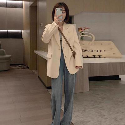 Blazer College Petite Taille Style Coréen pour Femmes 2025: Coupe ample, Décontracté, Automne/Printemps