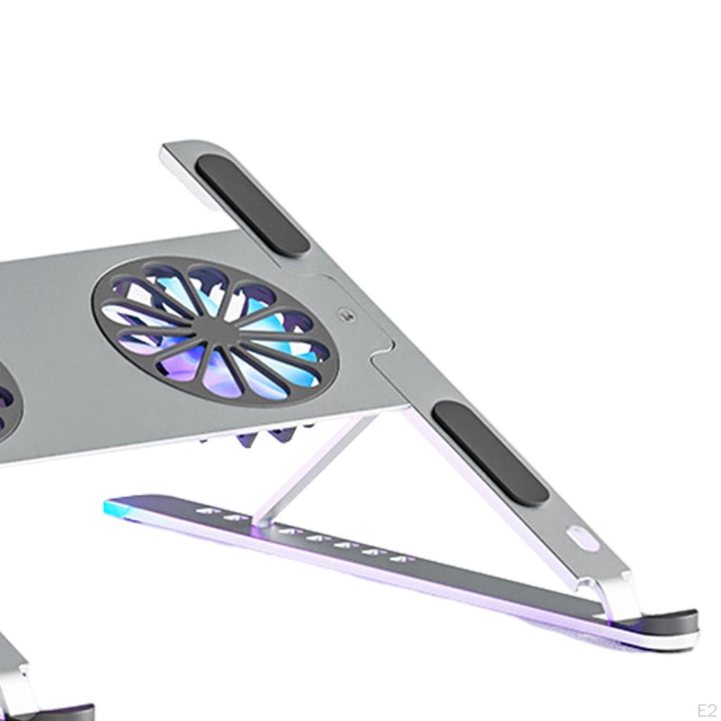 Adjustable Laptop Holder with Detachable Cooling Fan - Portable Stand for