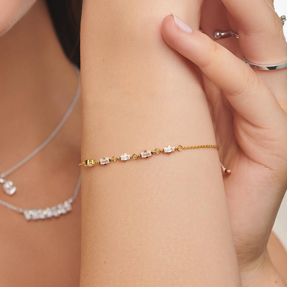 Bracelet Modern Touch New Link Chain 925 Sterling Silver Classic Happiness Jewelry Gift For Women