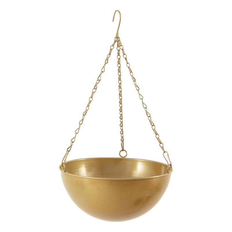 Iron Hanging Flower Pot for Hydroponic and Succulent Plants, European Garden Decoration