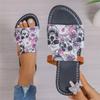 Fashion 2024 EVA Flower Printed Slipper Womens Multicolor Bottom Shoes Summer Anti-slip Slippers Flat Flip Flops Zapatos Para Mujeres