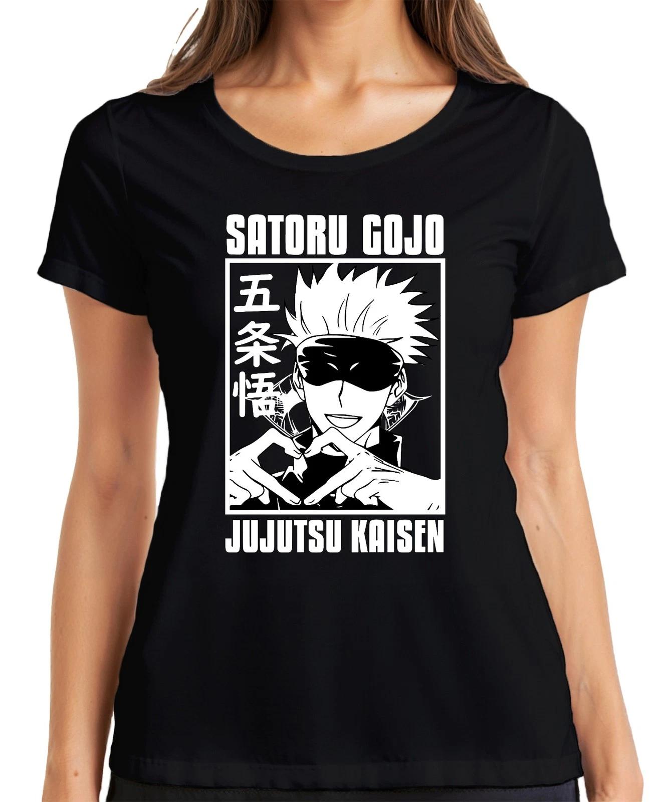 Satoru Gojo Jujutsu Kaisen Anime Fan Geschenk Augenbinde Herzhand Damen T-Shirt XXXL
