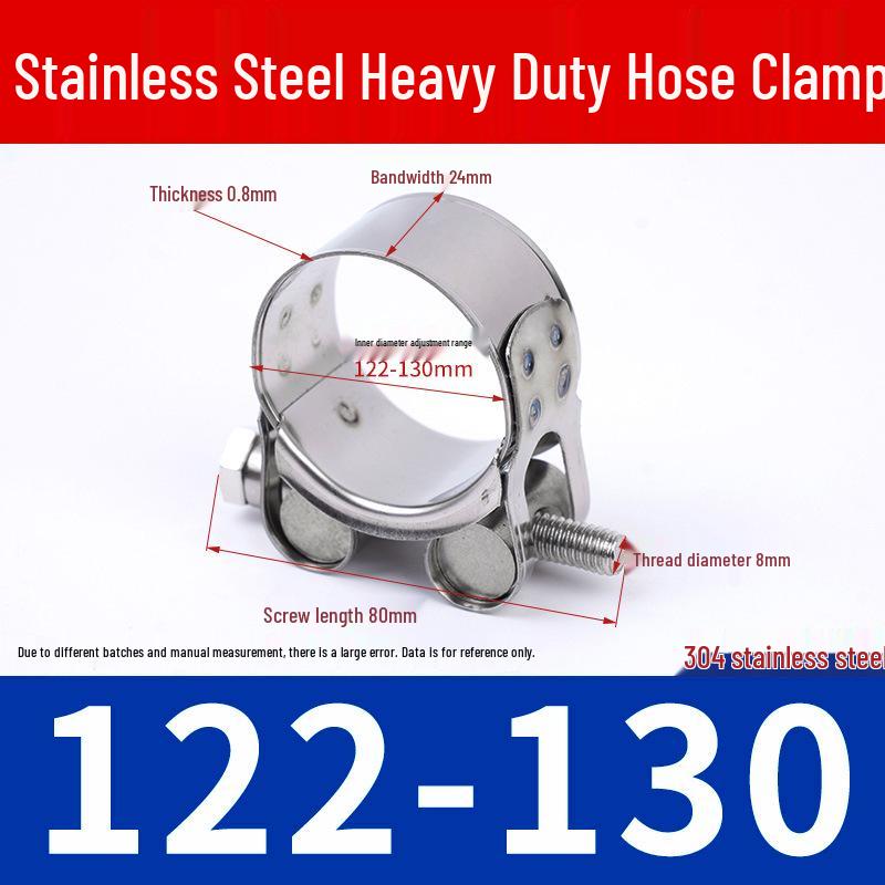 304 Stainless Steel European-Style Heavy-Duty Worm Drive Hose Clamp