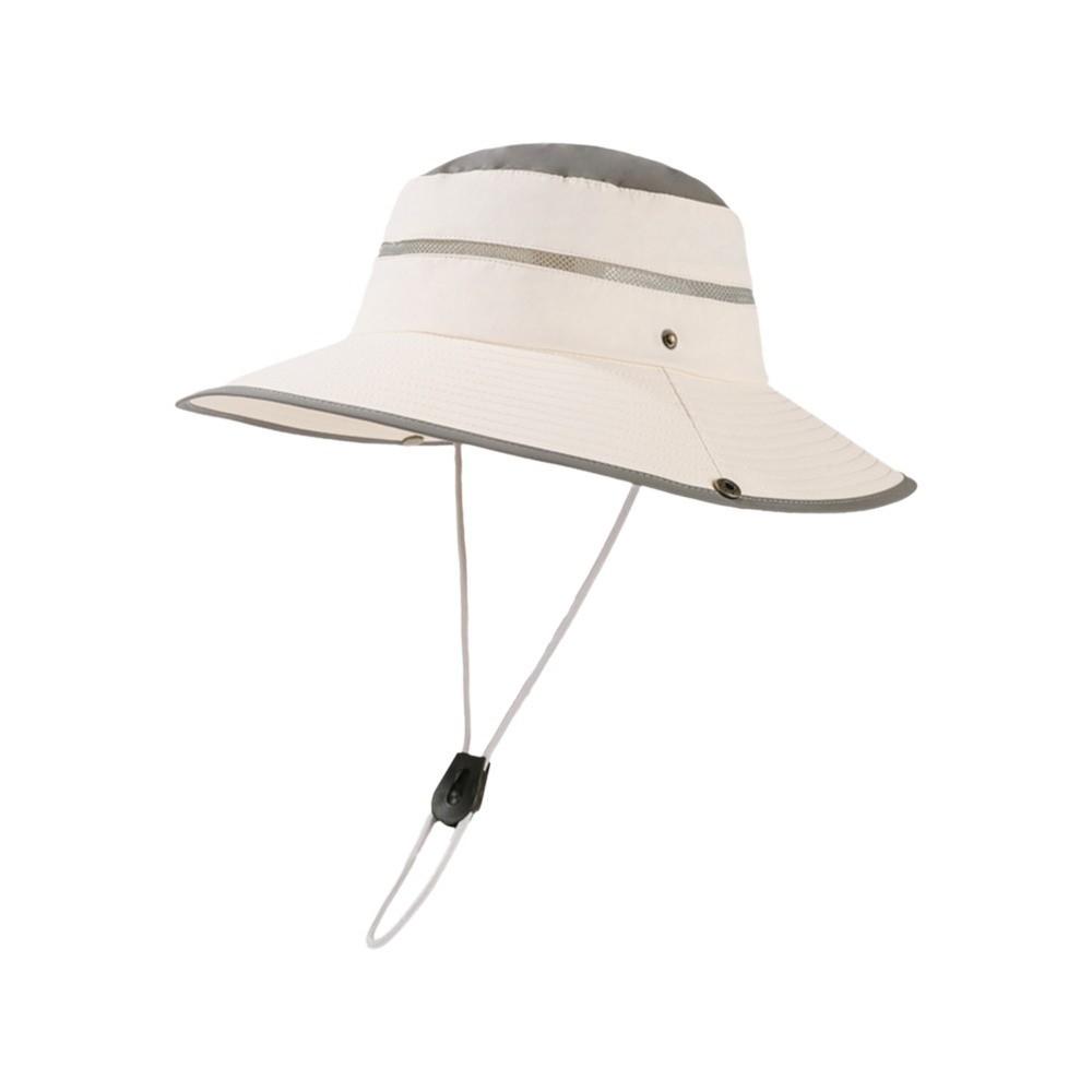 

Portable Foldable Fisherman Hats Anti-UV Quick-drying Foldable Cap Waterproof Sun Protection Bucket Hat Women Men бежевий