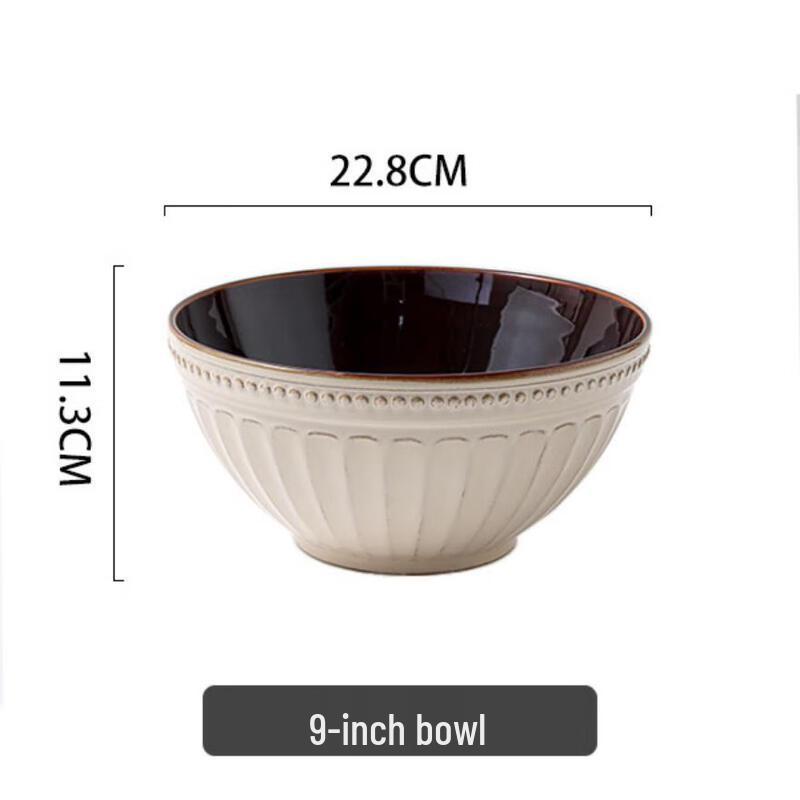 

ZISIZ Vintage Embossed Ceramic Dinnerware