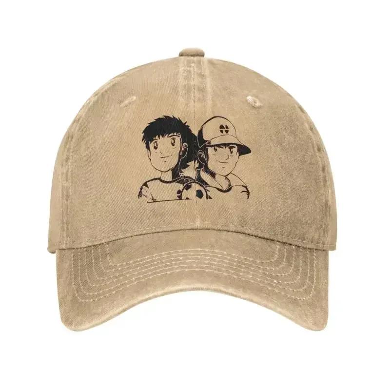 Punk Genzo Kapitan Tsubasa Anime Piłka Nożna Bawełniana Czapka Baseballowa Mężczyźni Kobiety Regulowana Czapka Dad Outdoor