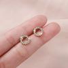 3Pcs/Set Fashion Dazzling Circle Earrings Necklace Set For Women Trendy Korean Crystal Cubic Zirconia Jewelry Sets Party Gifts