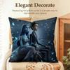 Movie C-Corpse Bride Cushion Cover Natural Linen Organic Fabric Double-Sided Printing Sofa Home Decor Gift Pillow Case